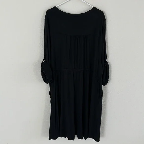 Torrid Black Button-Front Drawstring Waist Size 4x 24/26 - Picture 9 of 13